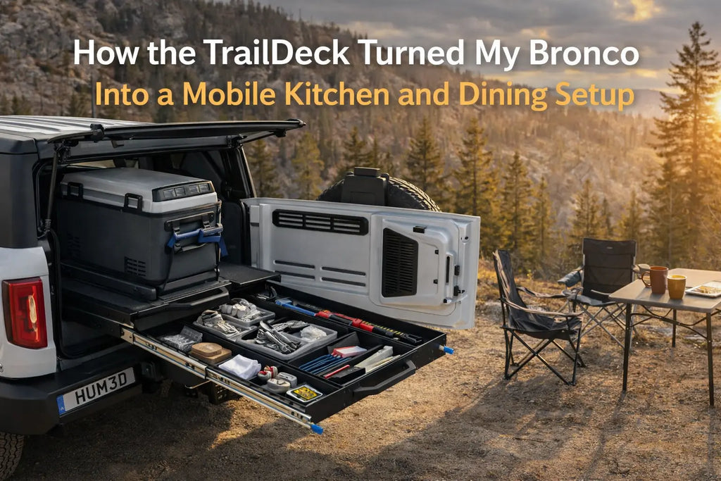 How the TrailDeck Turned My Bronco Into a Mobile Kitchen and Dining Setup