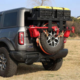 Spare Tire Cargo Basket for 30"-40" Tires Fit for Ford Bronco/Jeep Wrangler - BROADDICT