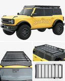 Broaddict Full-Length Aluminum Overland Roof Rack for 2021-2026 Ford Bronco 4-Door Hardtop & Raptor -1