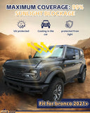 Windshield Sunshade Fit for Ford Bronco 2021-2025 Foldable Front Sunshade Protector Accessories-2