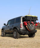 Spare Tire Cargo Basket for 30"-40" Tires Fit for Ford Bronco/Jeep Wrangler - BROADDICT