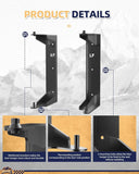 2x Aluminum Wall Mount Door Hanger Brackets - BROADDICT