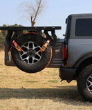 Spare Tire Cargo Basket for 30"-40" Tires Fit for Ford Bronco/Jeep Wrangler - BROADDICT