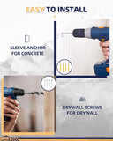 4x Aluminum Wall Mount Door Hanger Brackets - BROADDICT