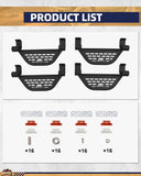 4X EZ-Steps Fit for 2021-2025 Ford Bronco 4 Door Add on OEM Rock Rail, Replace for Running Boards Side Steps-8